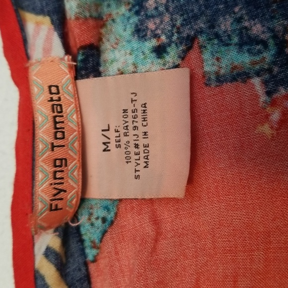 Flying Tomato Kimono Top w/ Open Front - Picture 6 of 7